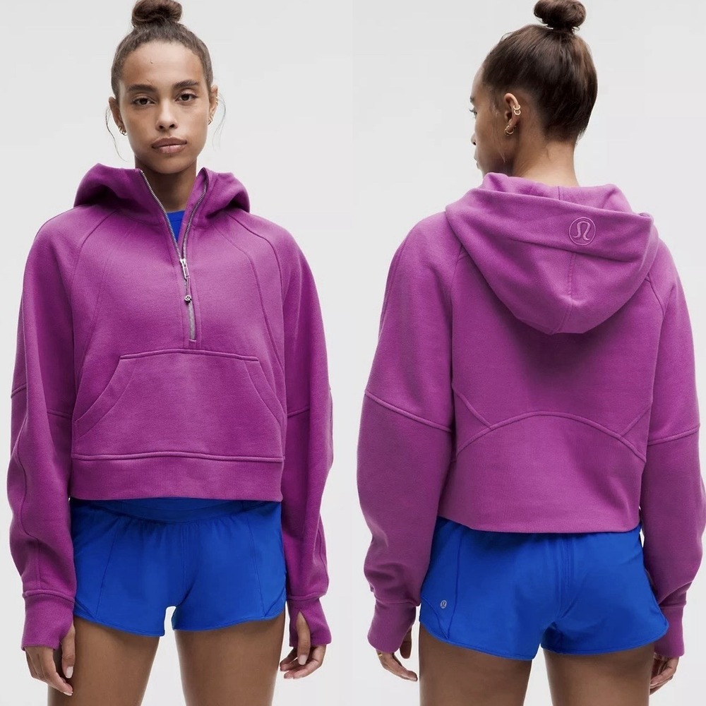 NEW Lululemon Scuba Oversized Half Zip Hoodie Vivid‎ Plum Athletic Cozy XL/XXL